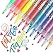 Dyvicl Glitter Markers Paint Pens - Fine Point Glitter Paint Pens for Rocks, Fabric, Adult Coloring, Card Making, Poster, Bullet Journaling, Set of 12