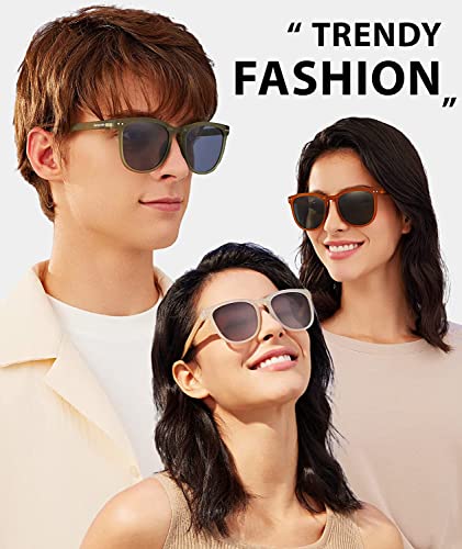 Image of BENEUNDER Polarized Sunglasses for Men Women, Ultra Lightweight Folding Sunglasses with Organizer