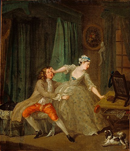 Tableau William Hogarth Before grand format encadré noir mat