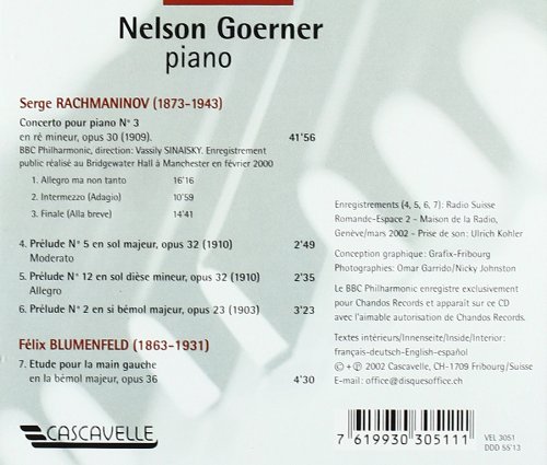 Rachmaninov - Blumenfeld : Concerto pour Piano n° 3, Preludes 5, 12 & 2