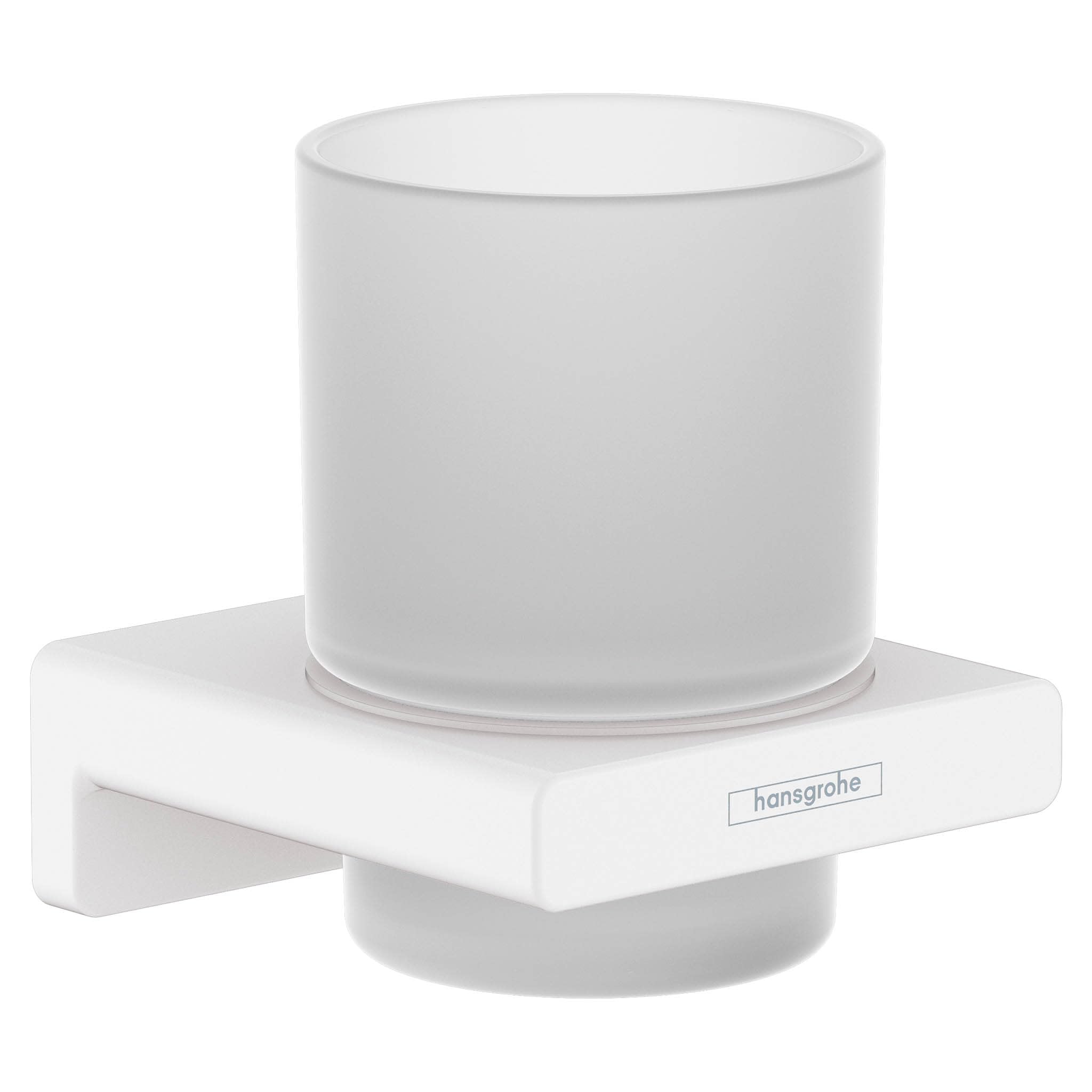 Hansgrohe White Addstoris Toothbrush Tumbler, Matt 41749700
