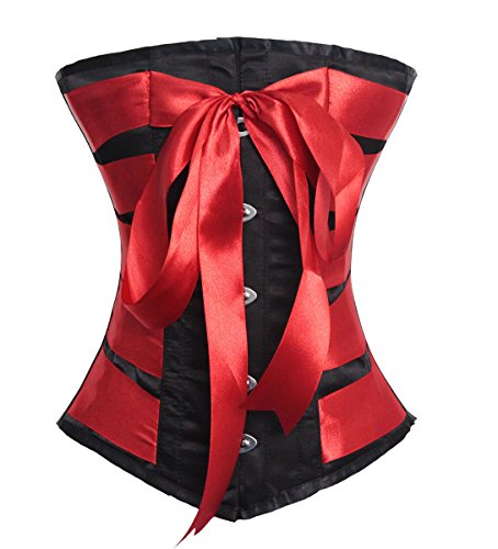luvsecretlingerie Heavy Duty 26 Double Steel Boned Waist Training PVC & Satin Underbust Tight Shaper Corset #8073-B-SA