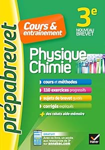 Couverture du livre de Physique-chimie 3e - Prépabrevet Cours & entraînement: cours, méthodes et exercices progressifs