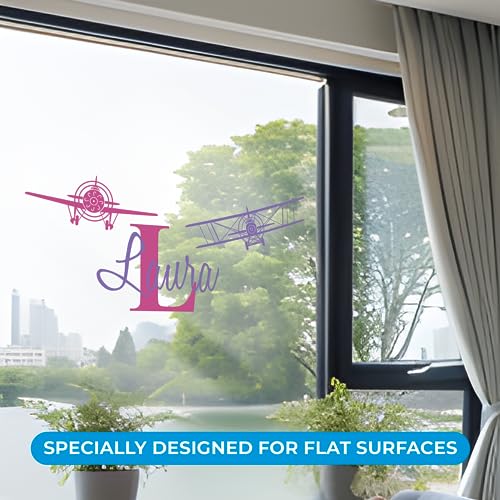 Vinilo decorativo personalizado con avión para pared miniatura 3