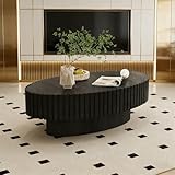 Matériaux de haute qualité : Fabriquée en panneaux de fibres de moyenne densité (MDF), cette table basse offre une texture naturelle du bois et une excellente durabilité. Le design de son piètement assure sa robustesse et ajoute une touche d'originalité à l'ensemble. Ses lignes courbes sont agréables au toucher.