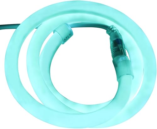 Cuerda de luz LED de neón de 16.4 pies, CC 12 V 2835 redonda, flexible, tira de luces LED de neón de 360 grados, 600 unidades de luces LED