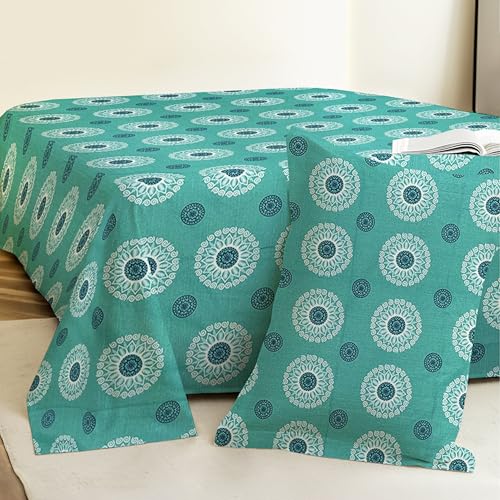 Image of Weave & Decor Cotton Bedsheet for Single Bed 90x60 Inches Soft and Breathable, Includes 1 Pillow Cover 20x30 Inches