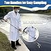 Telescopic Water Sampler Dipper 5ft / 10ft Long - Stainless Steel Sampling Ladle with 1000ml Pendulum Beaker, 2 Handle and Hook - Liquid Sample Cup Testing Scoop for Industrial, Lab and Field