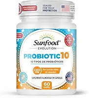 PROBIOTIC 10 1.000MG 60 CAPSULAS SUNFOOD EVOLUTION