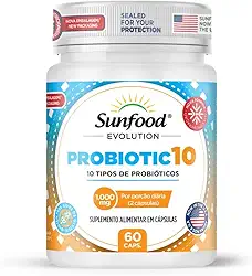 PROBIOTIC 10 1.000MG 60 CAPSULAS SUNFOOD EVOLUTION