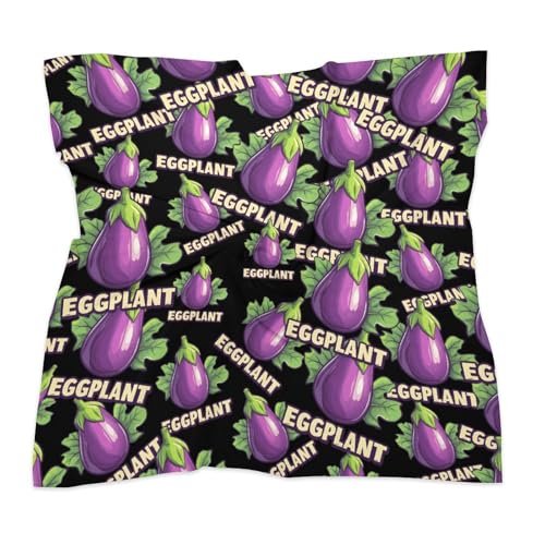 Eggplant Womens Kerchief Silk Hair Bandanas Scarf Square Satin Head Scarves3