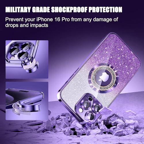 Coque iPhone 16 Pro antichoc magnétique violette anti-rayures - 4
