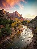 ArtExpert Zion National Park by Michael Zheng - 12x16 Art Print Poster