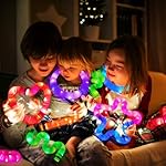 24 PC Light Up Party Favors Supplies for Kids 4-8-12,Bulk Glow Sticks Bracelet Necklace Accessories Decorations for Toddlers,Birthday Easter Basket Goodie Bag Stuffers Fillers Gifts for Boys Girls - Image 2