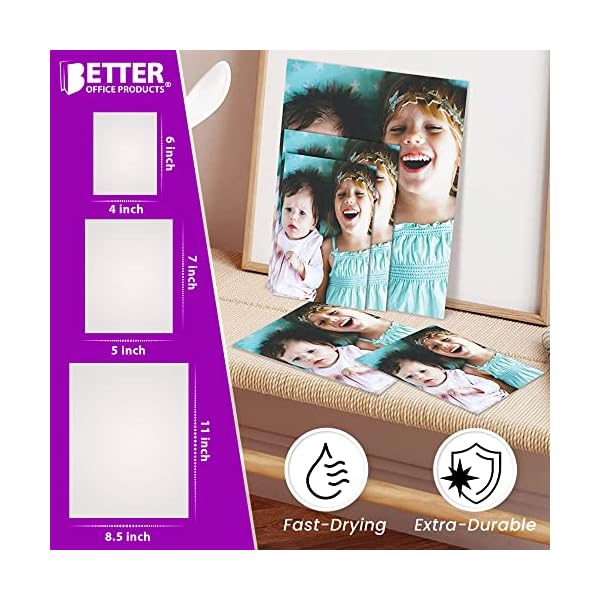 Glossy-Photo-Paper-Variety-Pack-100-Total-Sheets-60ct-4-x-6-20ct-5-x-7-20ct-85-x-11-by-Better-Office-Products-200-gsm-Photo-Quality-Print-Paper-100pcs-Mixed-Pack Glossy-Photo-Paper-Variety-Pack-100-Total-Sheets-60ct-4-x-6-20ct-5-x-7-20ct-85-x-11-by-Better-Office-Products-200-gsm-Photo-Quality-Print-Paper-100pcs-Mixed-Pack