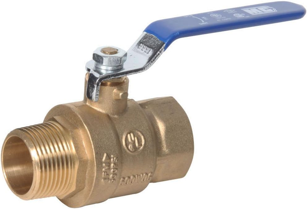 MBB-75 600 PSI CWP 3/4" NPT MxF Brass Ball Valve