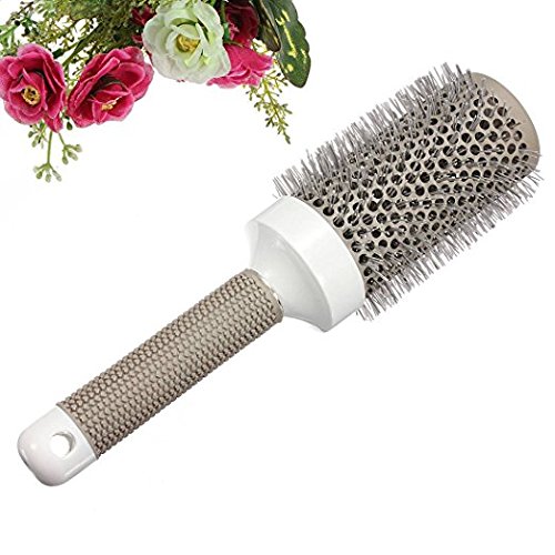 XIDAJE Barber Nano Thermal Ceramic & Ionic Round Barrel Hair Brush Comb, for Hair Drying, Styling, Curling, Adding Hair Volume (45 mm)