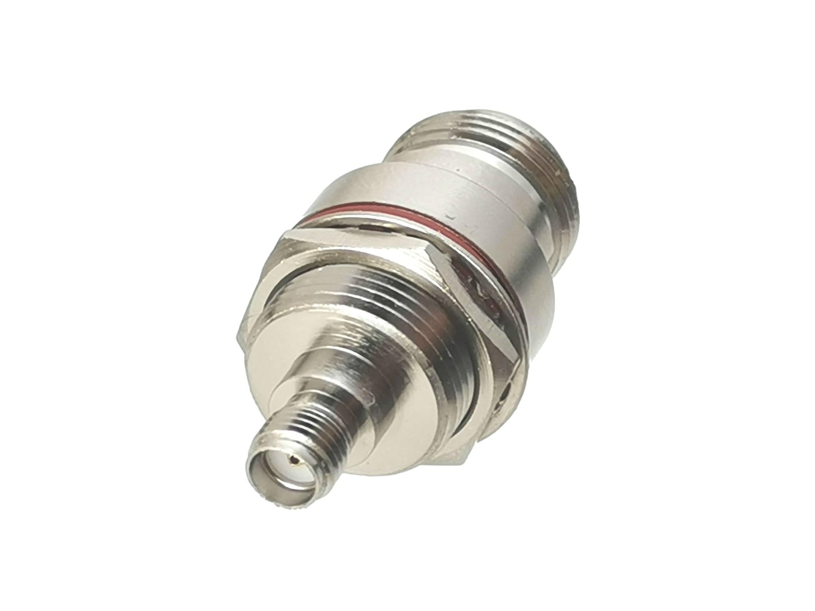 2 Stück Adapter N-Buchse auf SMA-Buchse M16-Schott-Einbausteckverbinder, gerade F/F
