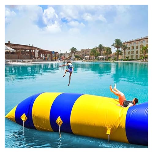 Trampoline Aquatique Gonflable avec Pompe à air pour Les Loisirs Aquatiques et Le Plaisir en Famille
