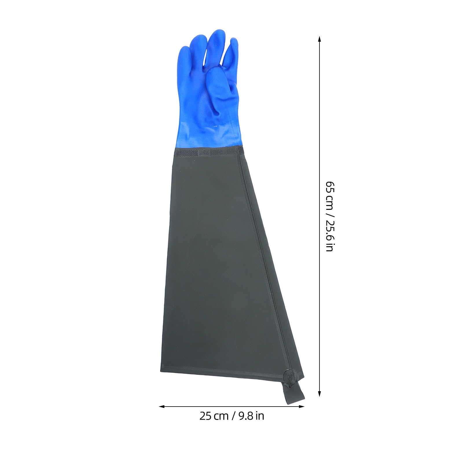 PRETYZOOM 6 Piezas Guantes de Pesca Largos Impermeables de Trabajo, Azul,