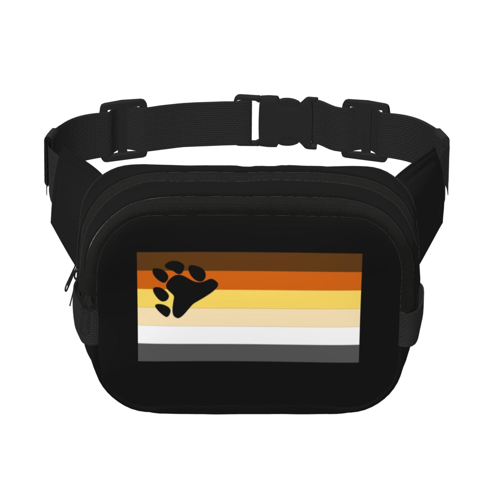 Gay Bear Pride Flag Waist Pack Bag Fanny Pack for Men&Women Hip Bum Bag with Adjustable Strap for Outdoors Workout Traveling Casual Running Hiking