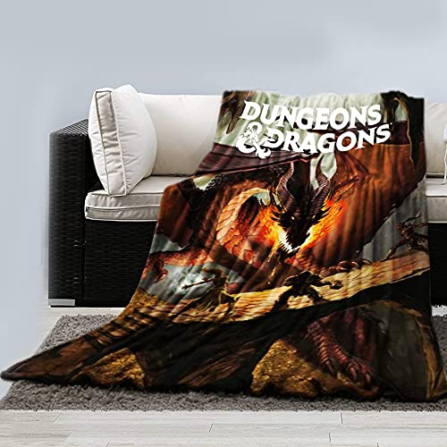 JUST FUNKY Dungeons & Dragons 45 x 60 Inch Fleece Throw Blanket
