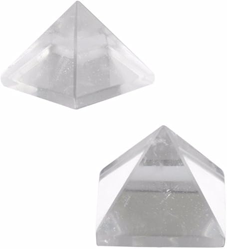 rockcloud Figura de pirámide de piedra metafísica sanadora, de cristal, cuarzo rosa, y fluorita.