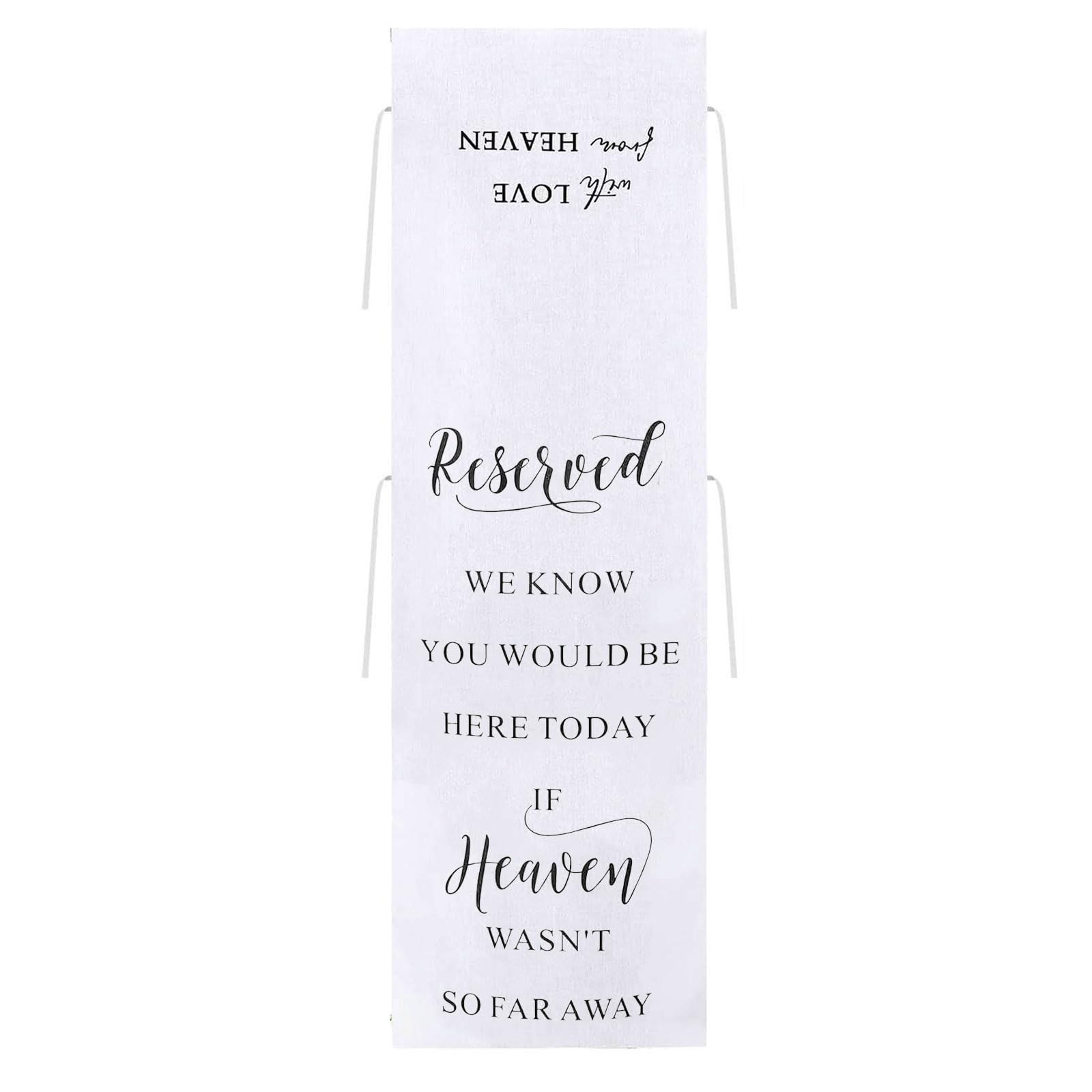 PANGBOER Flannel Wedding Chair Sign Elegant Designs Ceremony Decoration for Reserved Seating Arrangements Wedding Chair Signs