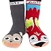 Kids Jungle Socks - Mismatched Friends Monkey and Parrot (Age 4-8)