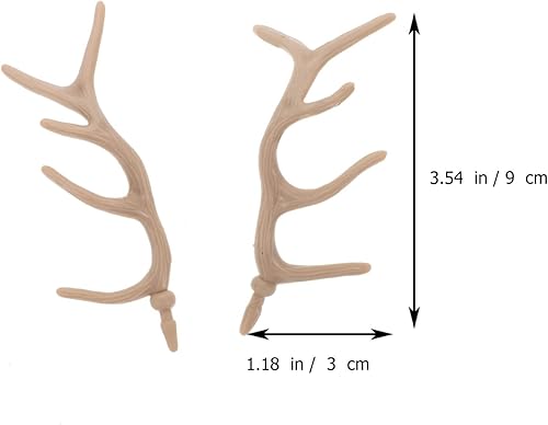 Miniatura 3 de DOITOOL 12 pares de cuernos de plástico de Navidad, ramas de ciervos artificiales, cuernos de ciervo de Navidad, cuernos de ciervo, muñeco de nieve,