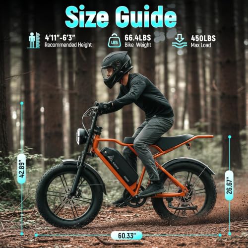 Image of TS TST GRP LLC Electric Bike for Adults, 1500W Peak Motor Ebike, 20 inch x 4.0 inch Fat Tire E Bike, 48V 15Ah Removable Battery, Dual Suspension, Disc Brakes, LCD & APP Control, for Commuting Off-Road