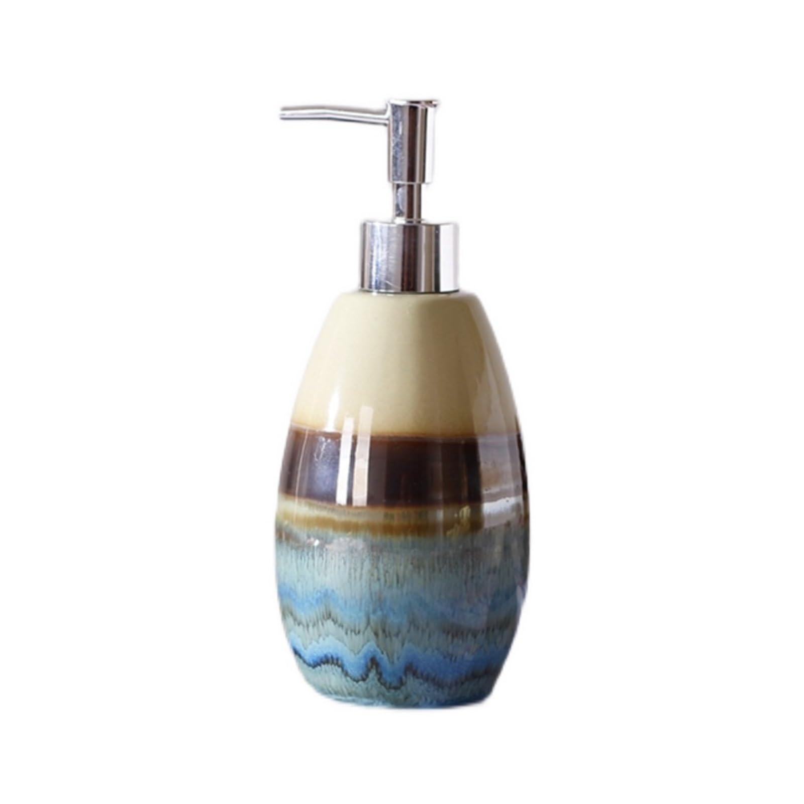 Soap Dispenser Ceramic Soap Dispenser Household Bathroom Shower Gel Pump, 420ml
