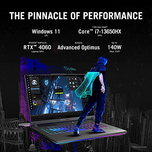 Image of ASUS ROG Strix G16 Gaming Laptop 2023 Newest, 16 inch FHD 165Hz Display, Intel Core i7 13650HX up to 4.9GHz, NVIDIA GeForce RTX 4060, 64GB DDR5 RAM, 1TB SSD, Wi-Fi 6E, Bluetooth, Windows 11