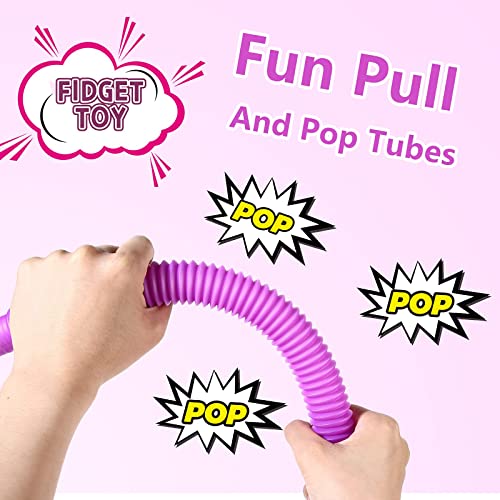 Vanblue Large 8 Pcs Pop Tubes Fidget Toys Autism Sensory Toys Fidget Tubes Party Favors For Kids Toddlers Goodie Bag Stuffers Adhd Anxiety Stress Relief Toys For Kids #TOP2
