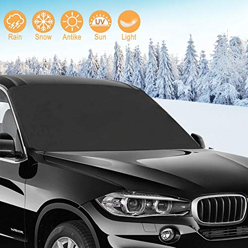 Preisvergleich Produktbild Frontscheibenabdeckung, yotame Auto Scheibenabdeckung Magnet Fixierung Windschutzscheibe Abdeckung Beidseitiges Design Auto Abdeckung Faltbare Abnehmbare Frostabdeckung für Winter