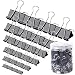 120Pcs Binder Clips - Paper Clamps Assorted 6 Sizes, Paper Binder Clips, Metal Fold Back Clips with Box for Office, School and Home Supplies, Black