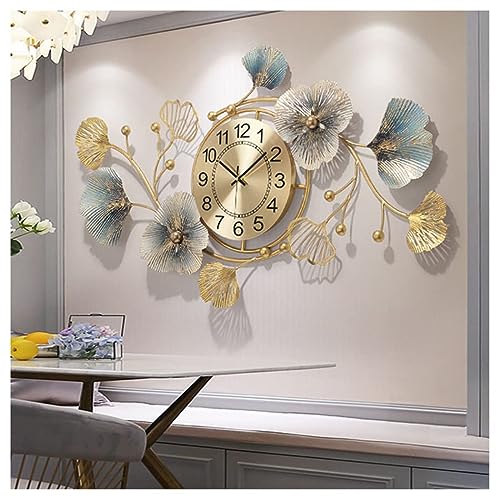 Horloge murale muette ginkgo 83 cm : finis les bruits agaçants dans votre salon moderne