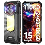 OUKITEL WP53 Tlphone Portable Incassable Android 15, 11000mAh, 24GO+128GO/1TO Smartphone Incassable, 900LM Lampe Camping, 128dB Haut-Parleur, 6.52