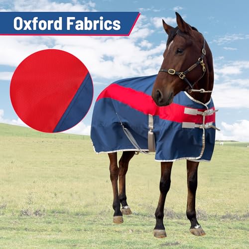 Image of Horse Turnout Blanket, Waterproof Medium Weight Winter Blanket for Horses