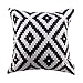 HOSL P61 4-Pack Sofa Home Decor Design Throw Pillow Case Cushion Covers Square 18 Inch (1x plus, 1x Geometry, 1x triangle, 1x Black Zig Zag Chevron) Case Only, NO PILLOW