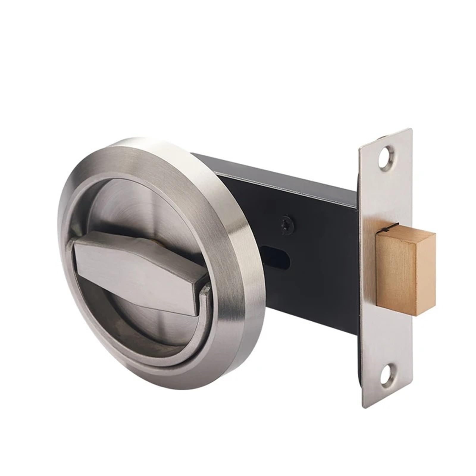 Wqgqpxob Black Set Hidden Door Locks Stainless Steel Handle Recessed Invisible Keyless Mechanical Outdoor Lock For Fire Proof Home Hardware 1Pcs(Black Set)