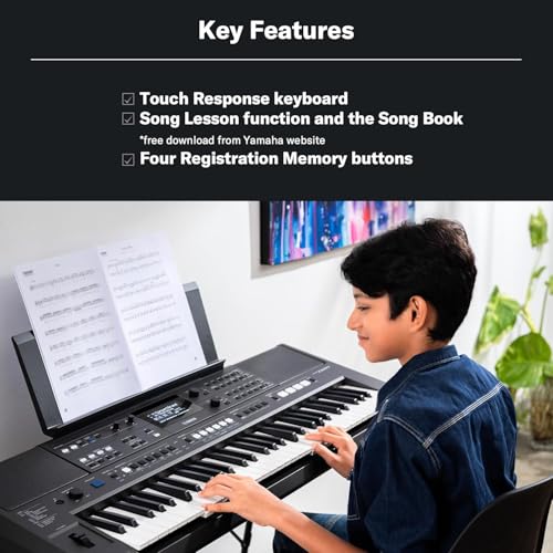 Image of PSR-I510 61-keys Yamahakeyboard with padded black carry bag, Dust cover, Keyboard Stand and Learning Book by Music Manchester