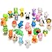 BESLIME 40Pcs Gomas de Borrar Animal, Juguete Desmontable Mini de Goma, Conjunto de Borrador para Niños Regalo Fiesta de cumpleaños Navidad Oficina Escuela Papeleria Suministros