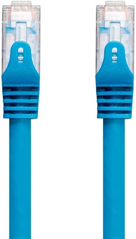 Monoprice Cat6 30ft Blue CMP Patch Cable UTP Solid 23AWG 550MHz Pure Bare Copper Snagless RJ45 Entegrade Series Ethernet Cable