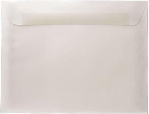 JAM PAPER Sobres translúcidos de vellum de 8 34 x 11 12, transparente, paquete de 50 unidades