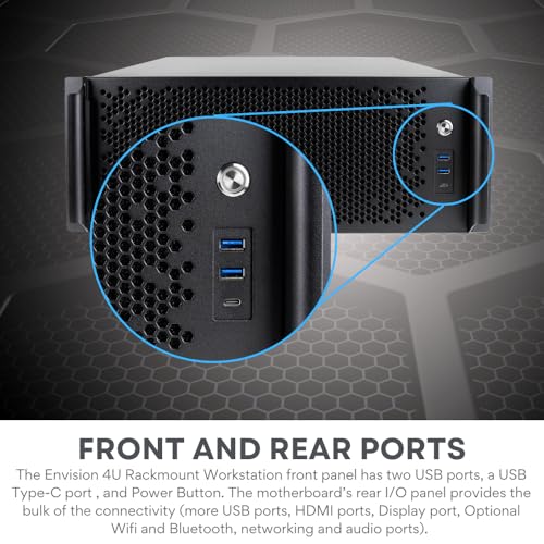 Image of Quiet Rackmount Computer (3.2-5.1GHz Intel Core i9-14900KF CPU, RTX 5080, 64GB DDR5 RAM, 2TB SSD, W11Pro) - 4U Rack Mount Server or Workstation Desktop PC for Home, Business and Gaming