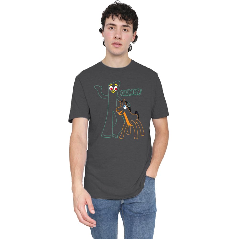 Men's Other Gumby Outlines T-Shirt Charcoal - Grey - M