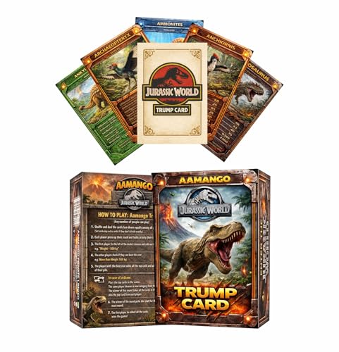 Image of Aamango Dinosaur World & Animal World Trump Cards Combo Pack (63 Cards Each) | Educational Card Game for Children | Learn Dinosaurs, Animals, Facts & Stats