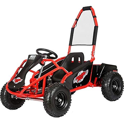 MotoTec Mud Monster Kids Electric 48v 1000w Go Kart Full Suspension Red Cover