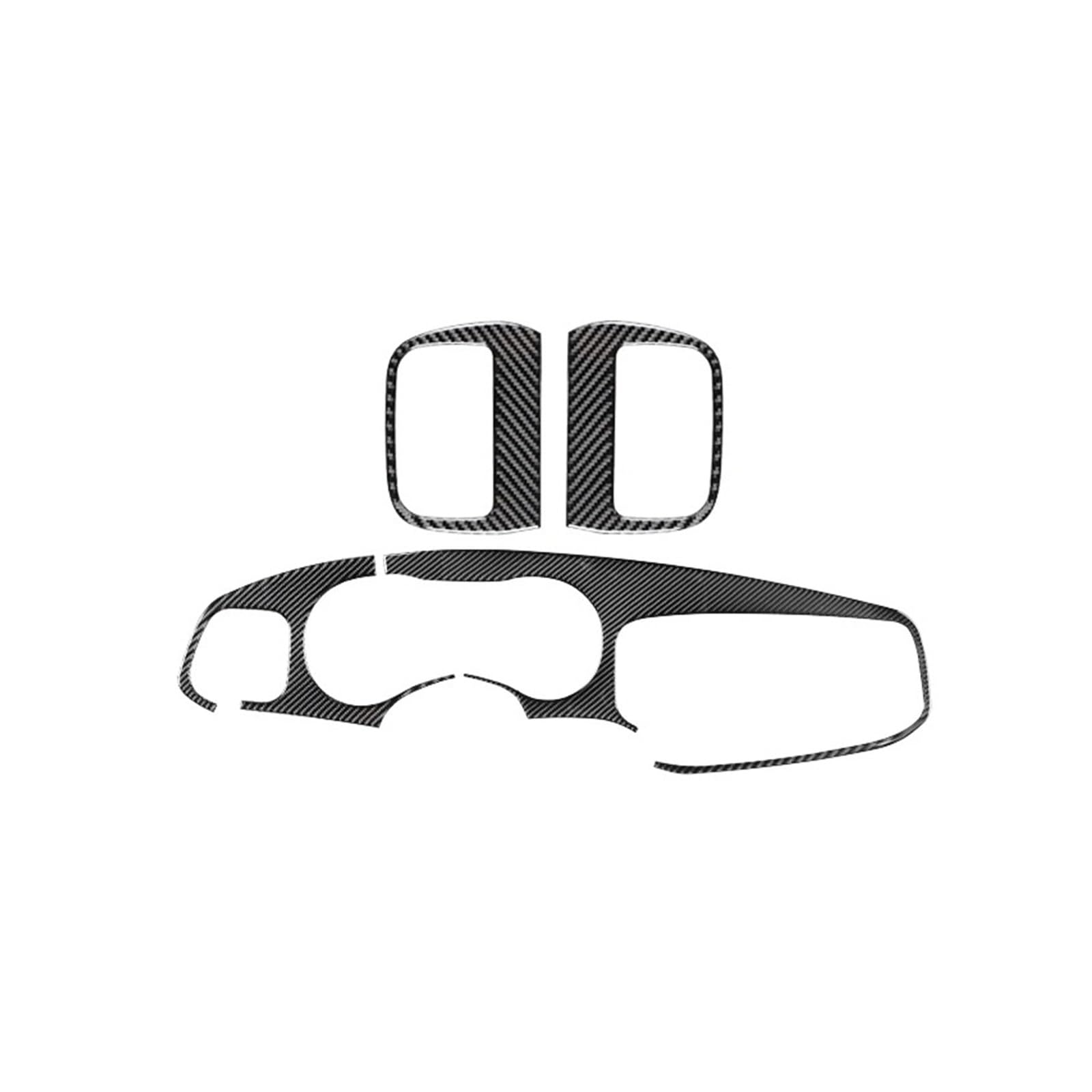 Mittelkonsole Dekor Für Dodge Für Lagerät 2015 2016 2017 2018 2019 2020 2021 2022 Carbon Fiber Center Konsole Dashboard Zentrale Air Vent Panel Aufkleber(5)